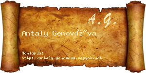 Antaly Genovéva névjegykártya